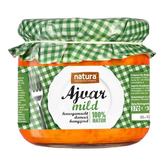 Natura - Ajvar Mild / Würzpaste mit Paprika und Auberginen 350g