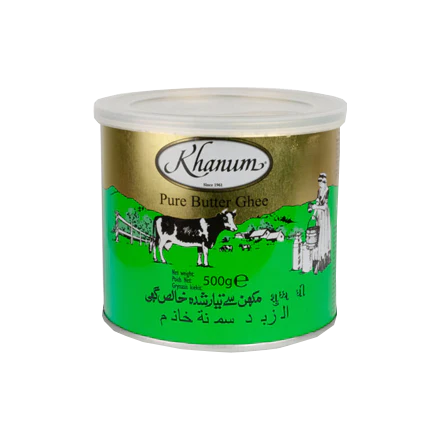 khanum - pure Butter Ghee / Butter ghee zum Backen und Braten 500g