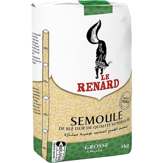 Le Renard - Gros Semoule de blé dur / Großer Hartweizengrieß 1Kg
