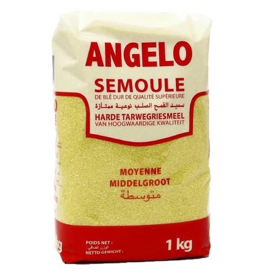 Angelo - Semoule moyenne de blé dur / Mittlerer Hartweizengrieß 1Kg