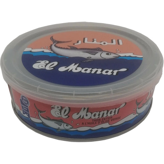 Al-Manar - Solid Tuna in virgin Olive oil /  Ganzer Thunfisch in nativem Olivenöl extra 700g